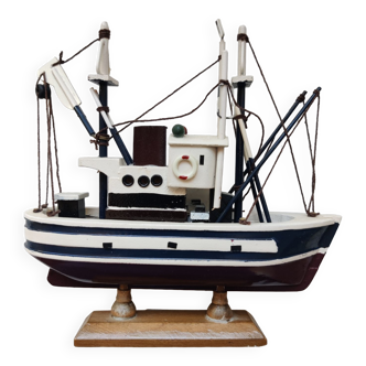 Wooden trawl fishing boat