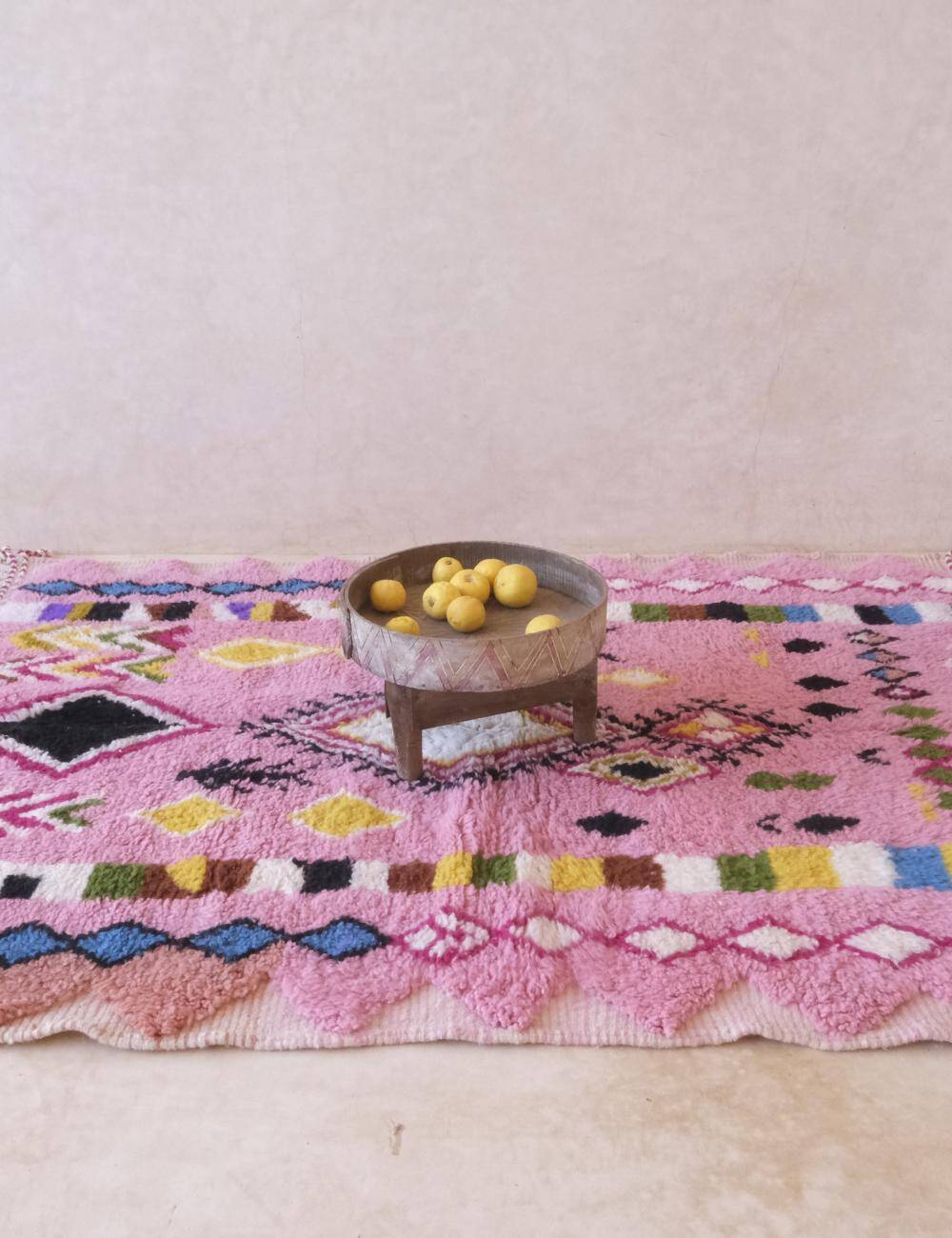 Pink Berber Rug - 206 x 160 cm