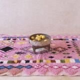 Pink Berber Rug - 206 x 160 cm
