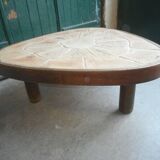 Coffee table signee Barrois faussile vintage