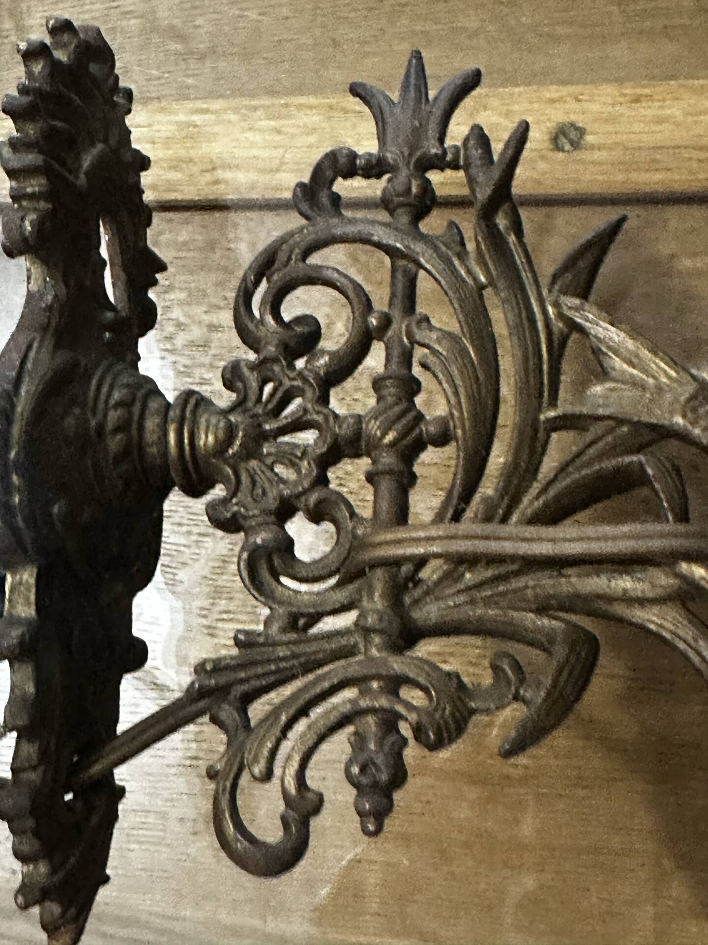 Pair of naturalistic wall sconces with fish circa 1900