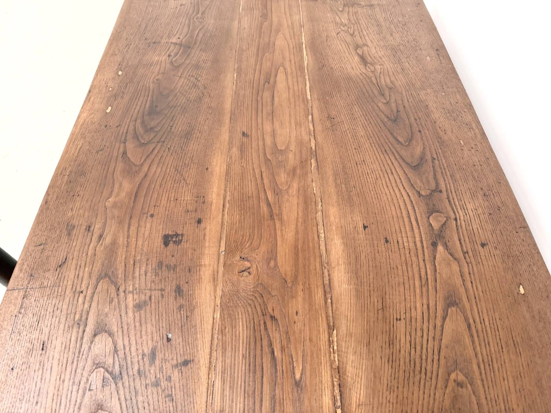 Solid oak farmhouse table, 1930s.