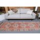 Vintage Turkish Oushak Handmade Wool Cotton Red Runner 85x277