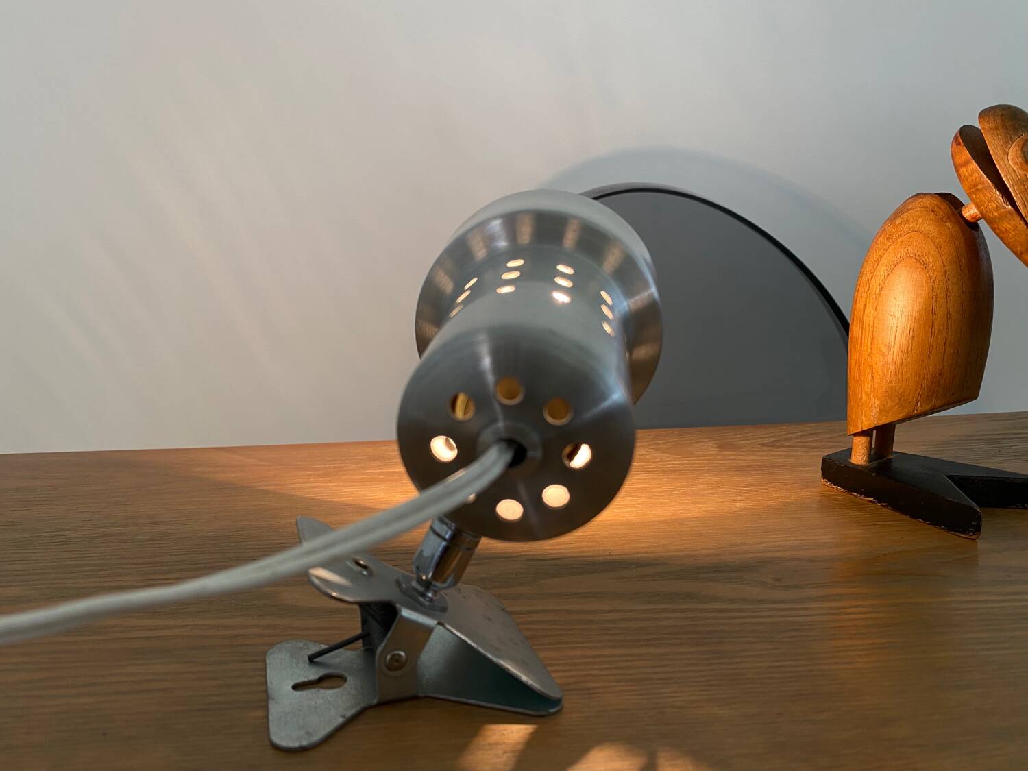 Wall lamp Mini perforated clip spot vintage design France 60s
