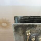 Case for matches in pewter, brass and email signed "latappy" 1970
