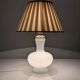 Lampe de table italienne en verre de Murano à double éclairage et laiton, années 1960