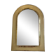 Miroir mural arche en laiton poli, artisanat marocain, 44 x 29 cm