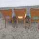Trois chaises vintage de couleur année 50