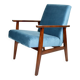 Fauteuil vintage Ocean Blue Fox, années 1970