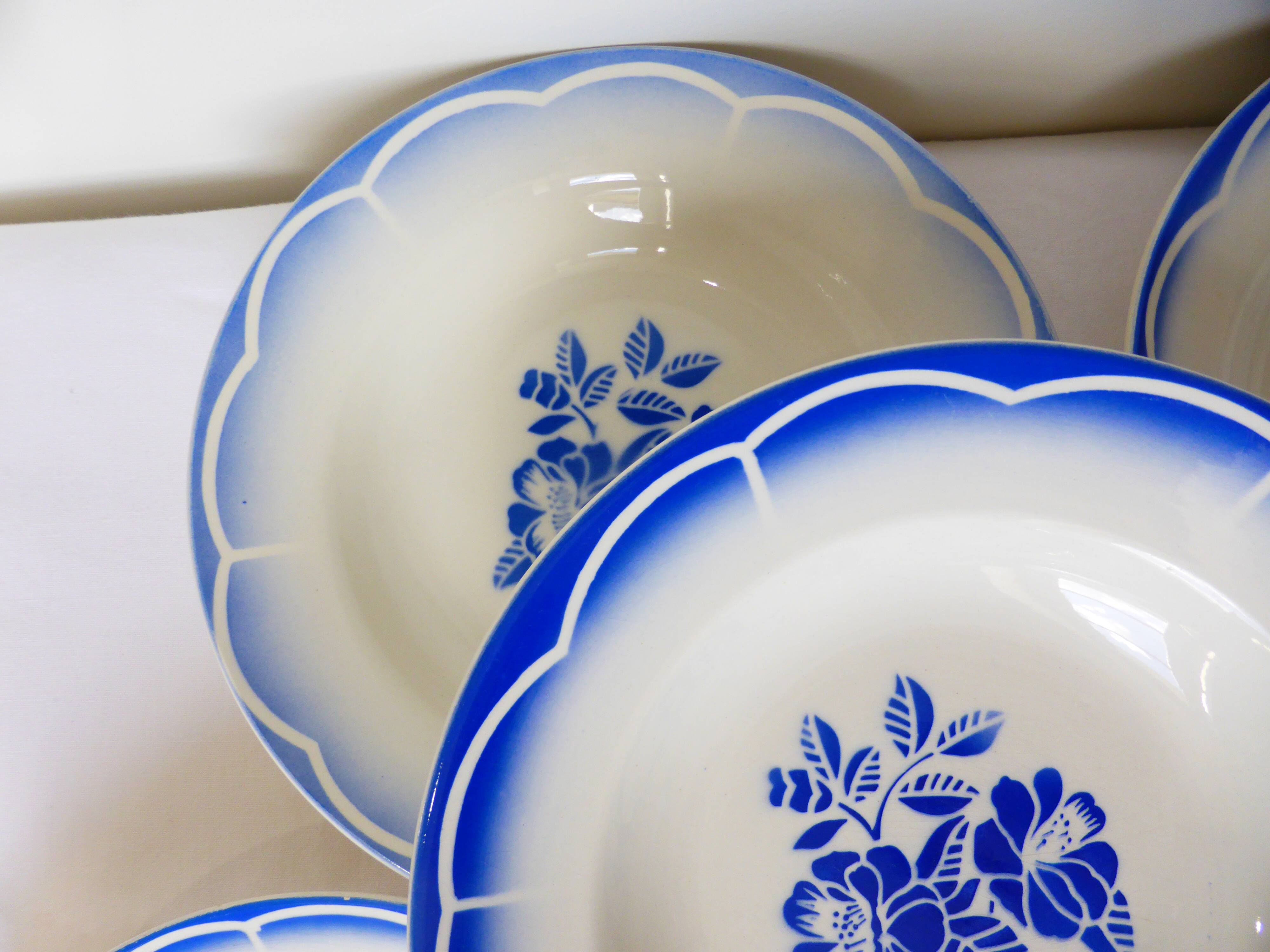 5 deep plates from Digoin Sarreguemines model Marsac 220641