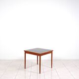 Rosewood / leather dining / gaming table by Poul Hundevad
