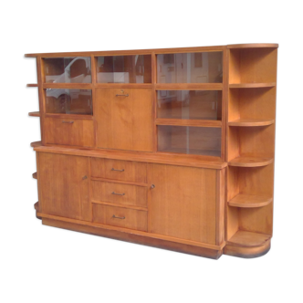 Showcase bookcase modular Secretary bar oak vintage 50-60 years