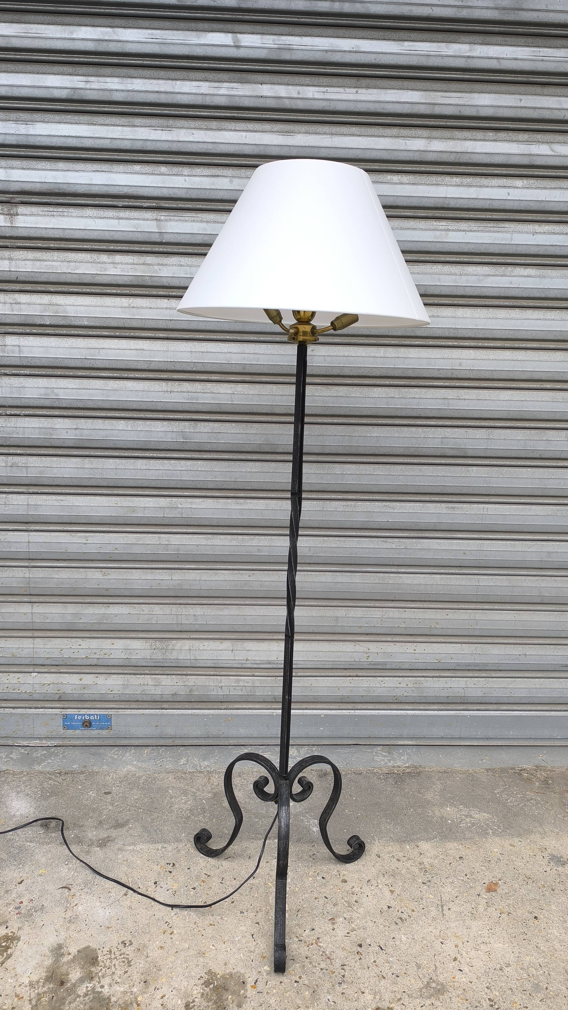 Wrought iron floor lamp 1950