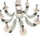 Vintage chandelier 8 lights – provenance Baguès Paris – lacquered metal & leaf decoration