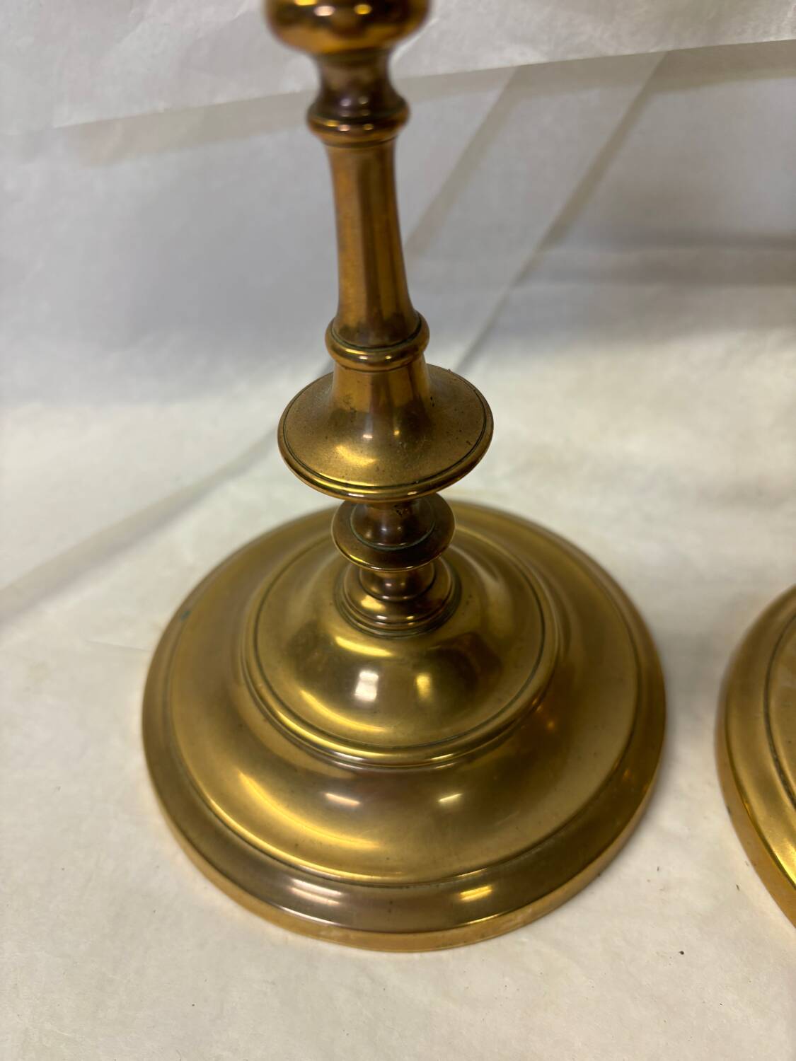 Pair of brass candlesticks