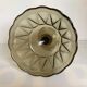Old smoked molded glass foot cup