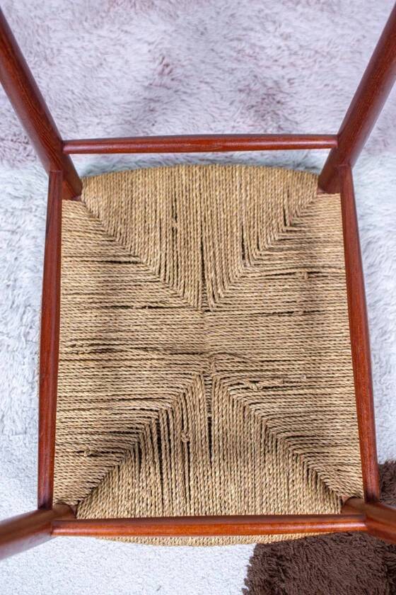 Vintage Teak Stool Chair Soborg Niels Möller Danish Mid Century