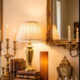 Vintage cylindrical vase in Empoli opaline – amber and brown gradient