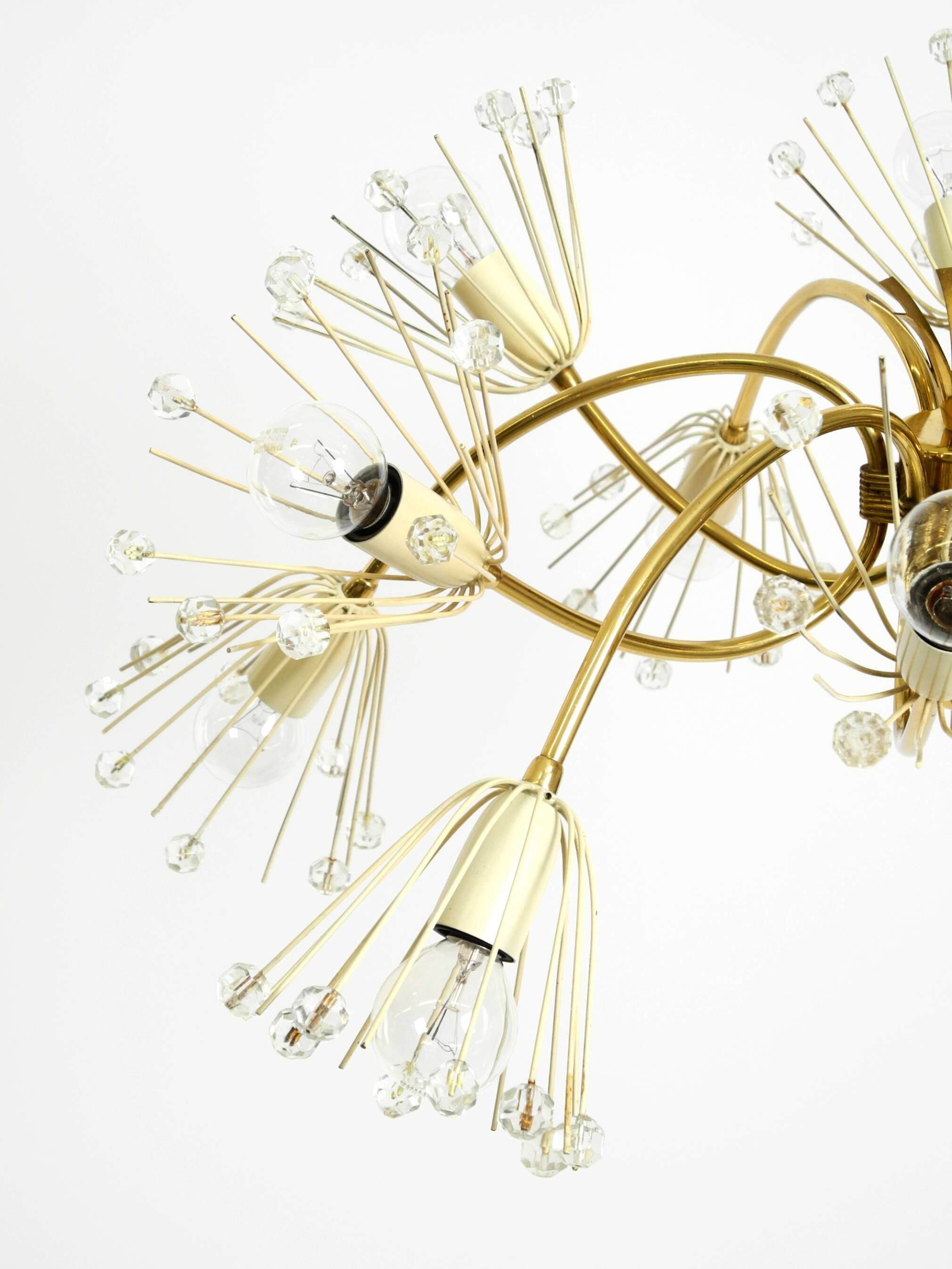 Beautiful brass chandelier by Emil Stejnar for Rupert Nikoll