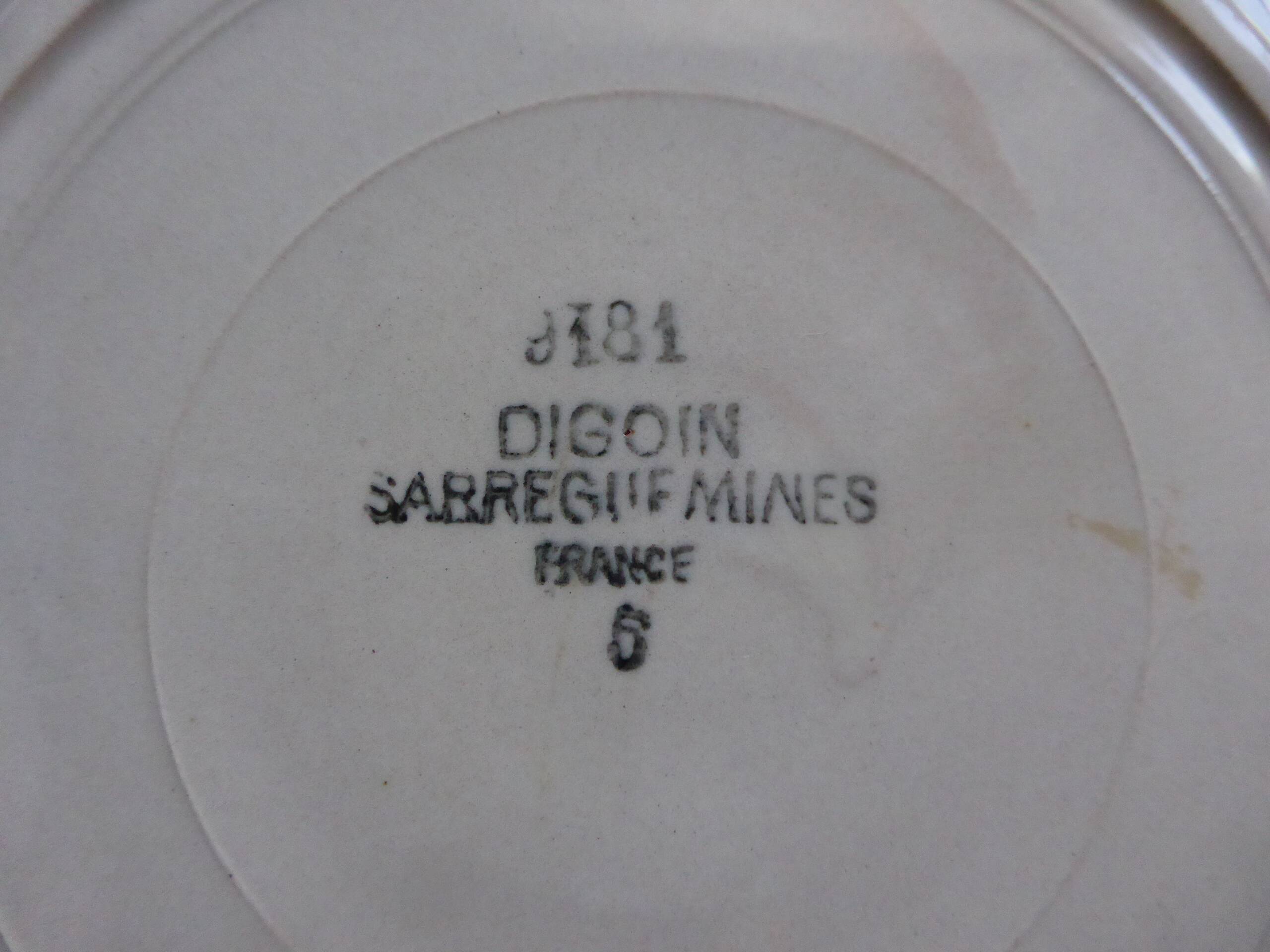 4 dessert plates from Digoin Sarreguemines 200892