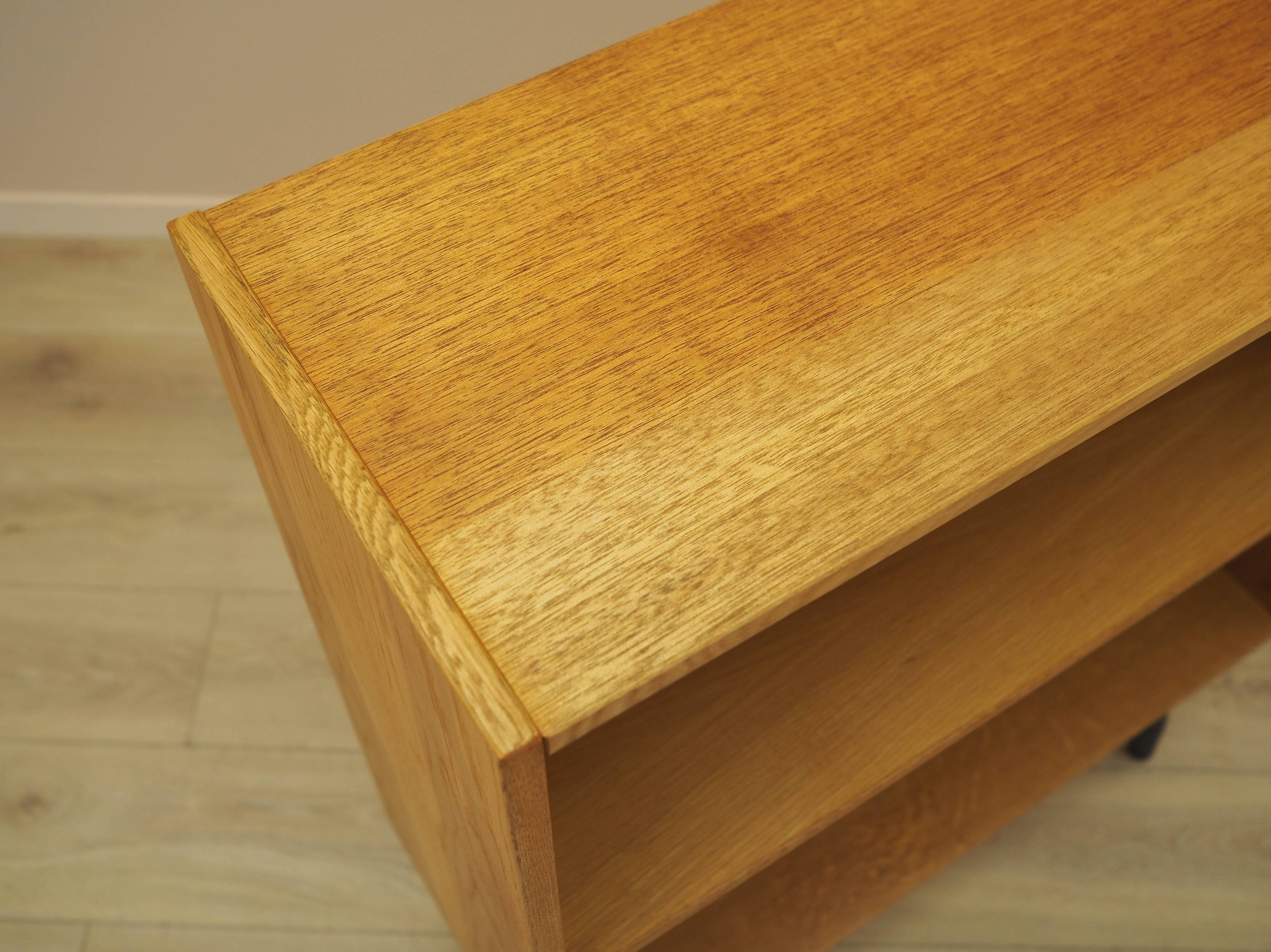 Ash shelving unit on splayed legs, Denmark, 1960s