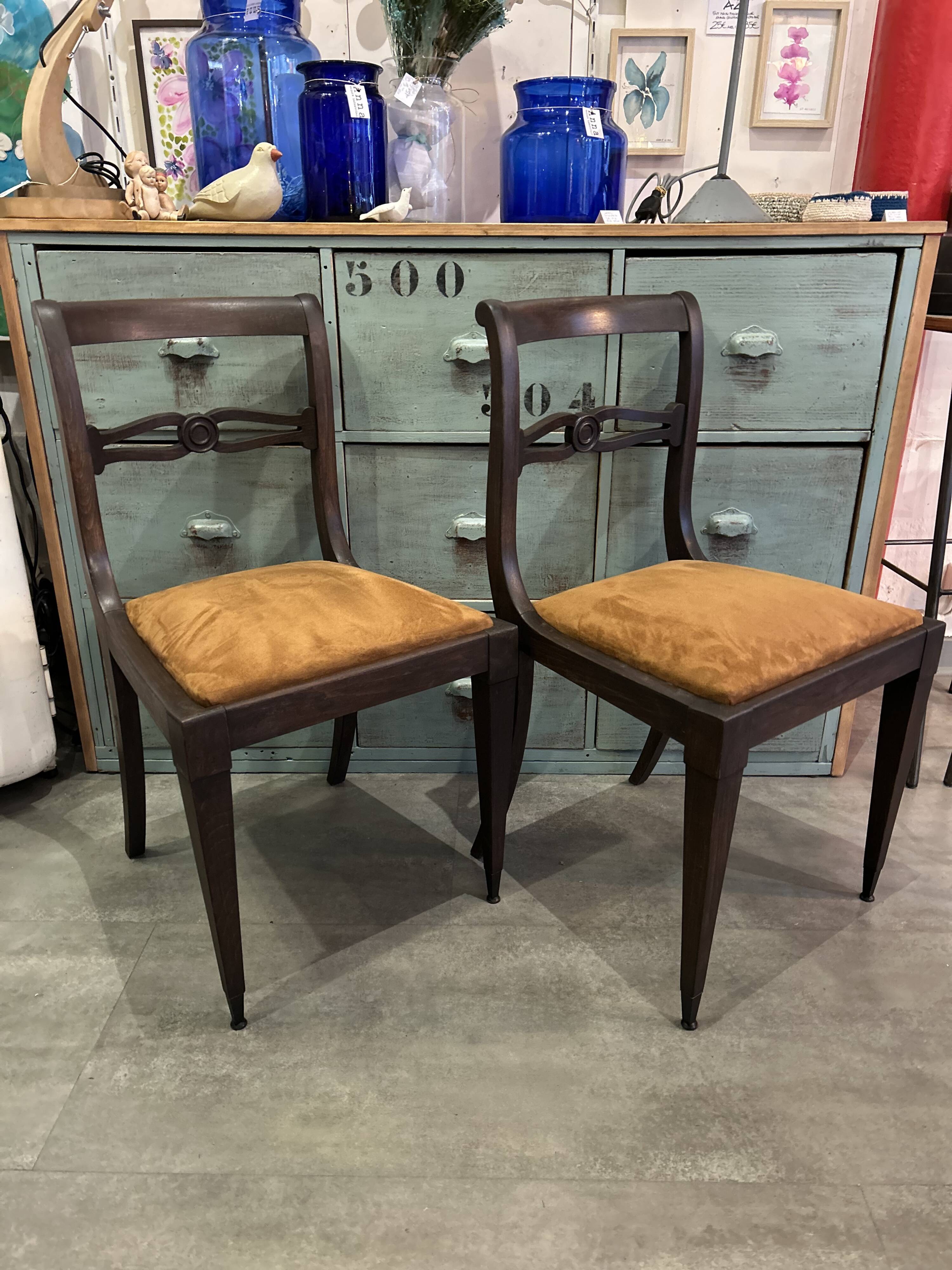 Pair of Regency style chairs from the 1940s.