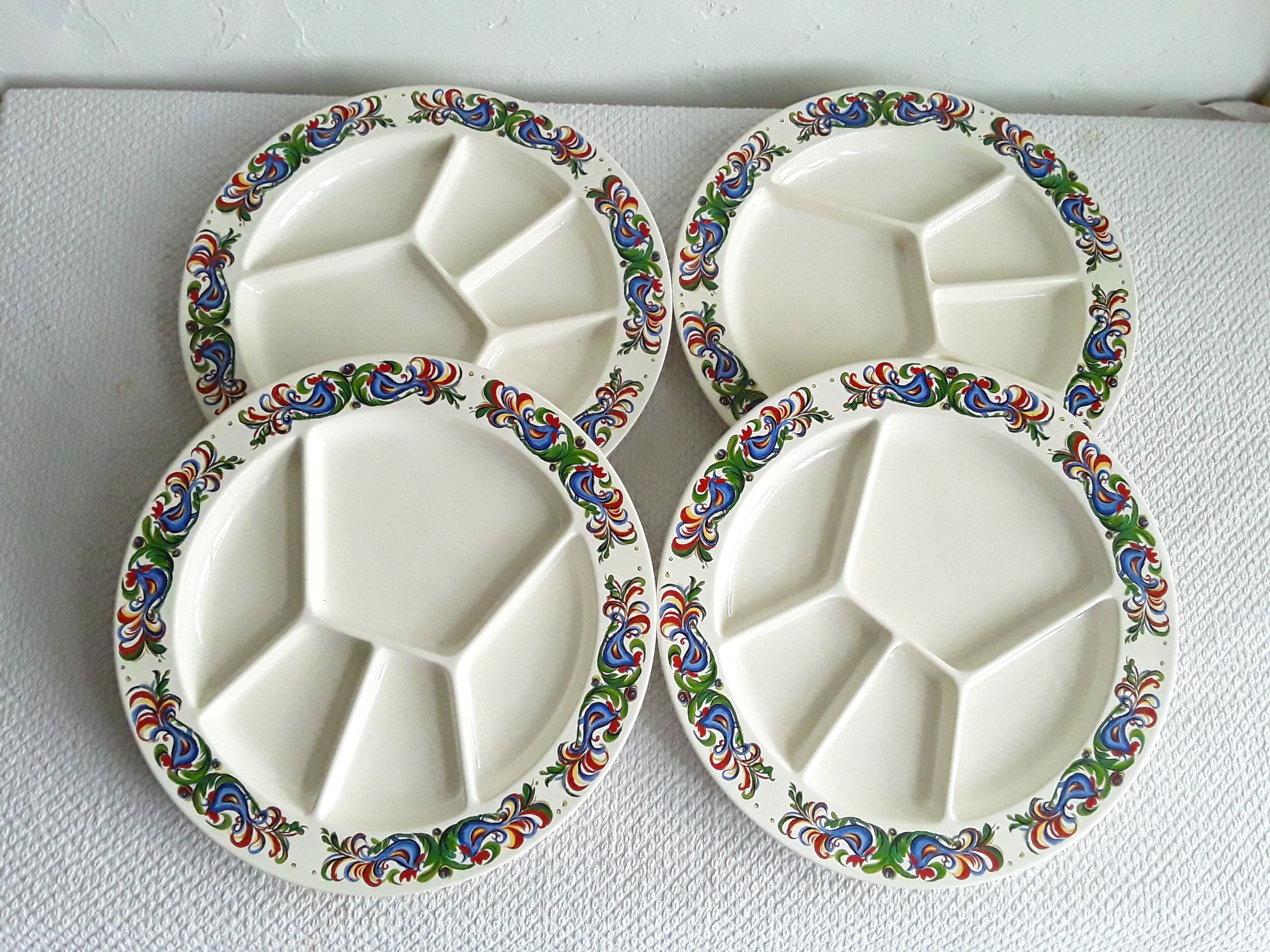 Vintage Villeroy and Boch fondue plates