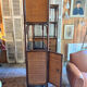 Enfilade étagère rotin vintage