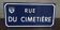 Old street sign "Cemetery Street"