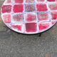 Table basse vintage céramique rouge