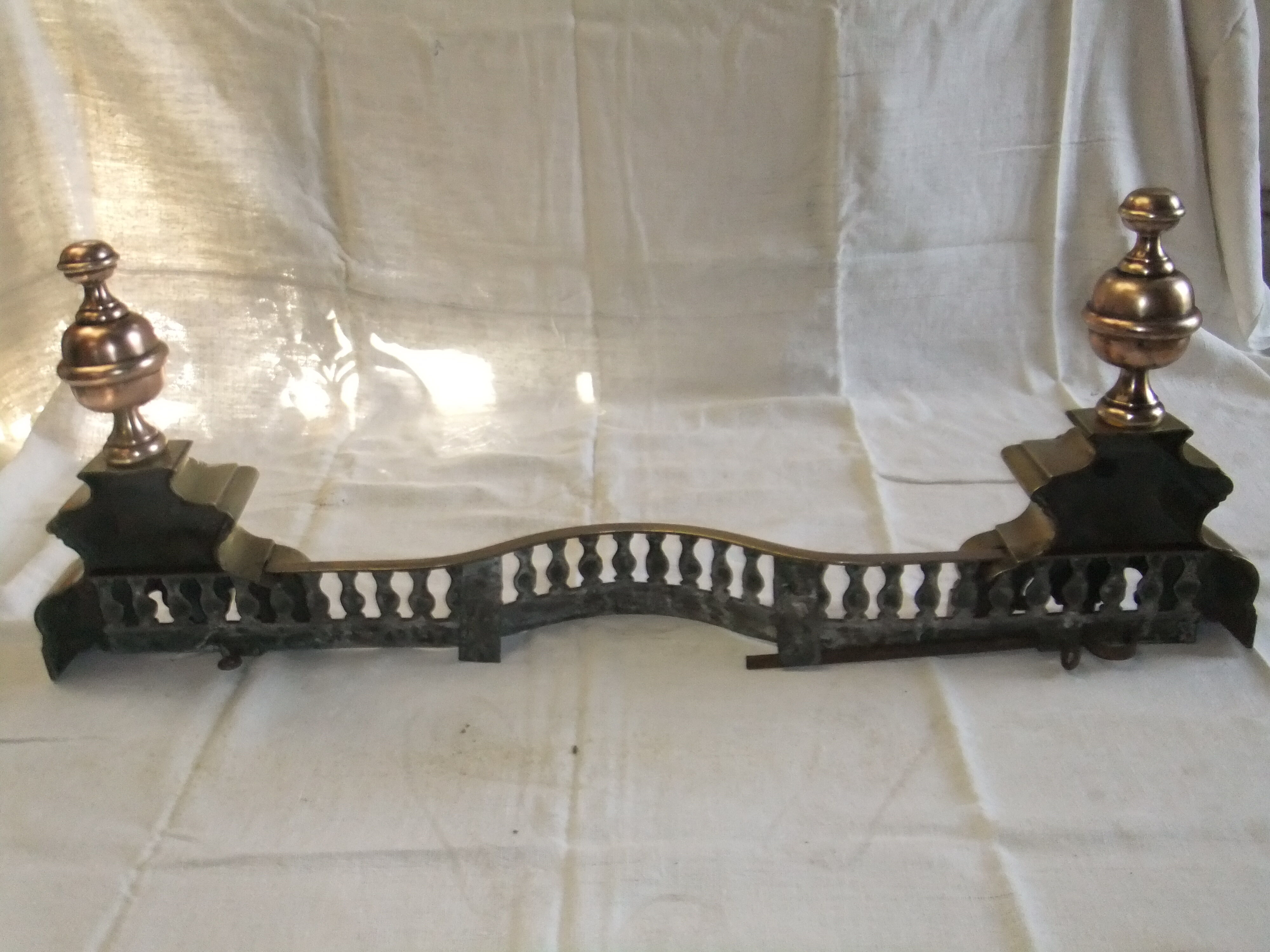 Bronze fireplace bar XIX Front trim Fireplace accessory Louis XV