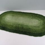 Vintage Belgian rug with enchanting green gradient