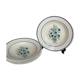 6 old Badonviller organic plates francine blue and green flowers in the stencil