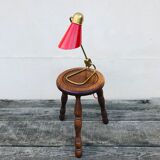 Vintage solid wood stool 1970