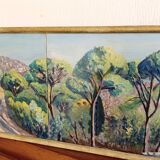 Table of the 50s. Provencal landscape.