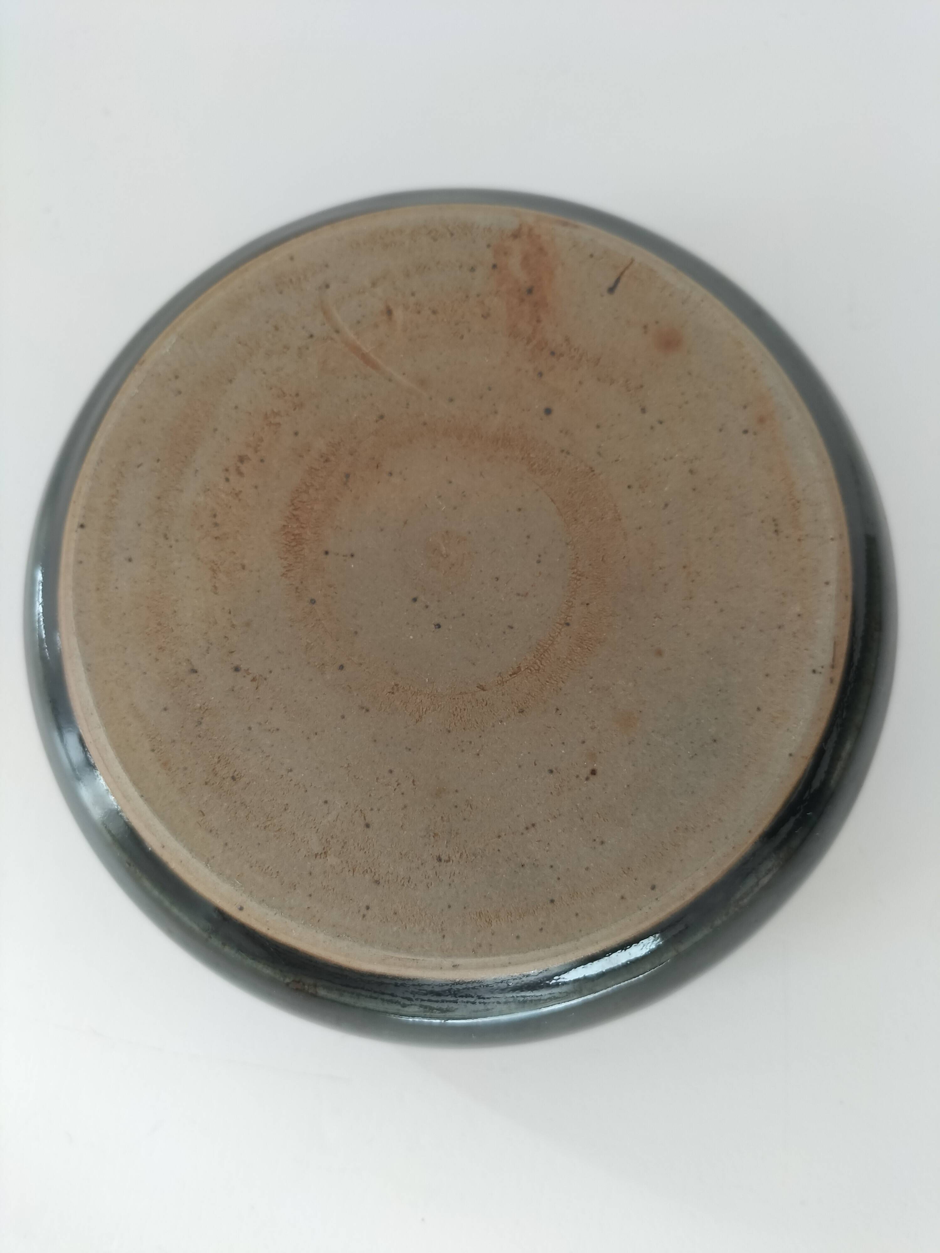 Signed stoneware bowl from Puisaye