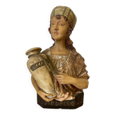 Buste de femme berbère “Rebecca” en terre cuite, édition Pirolli