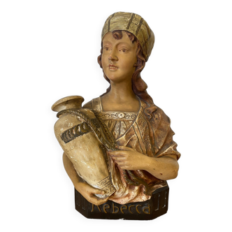 Buste de femme berbère “Rebecca” en terre cuite, édition Pirolli