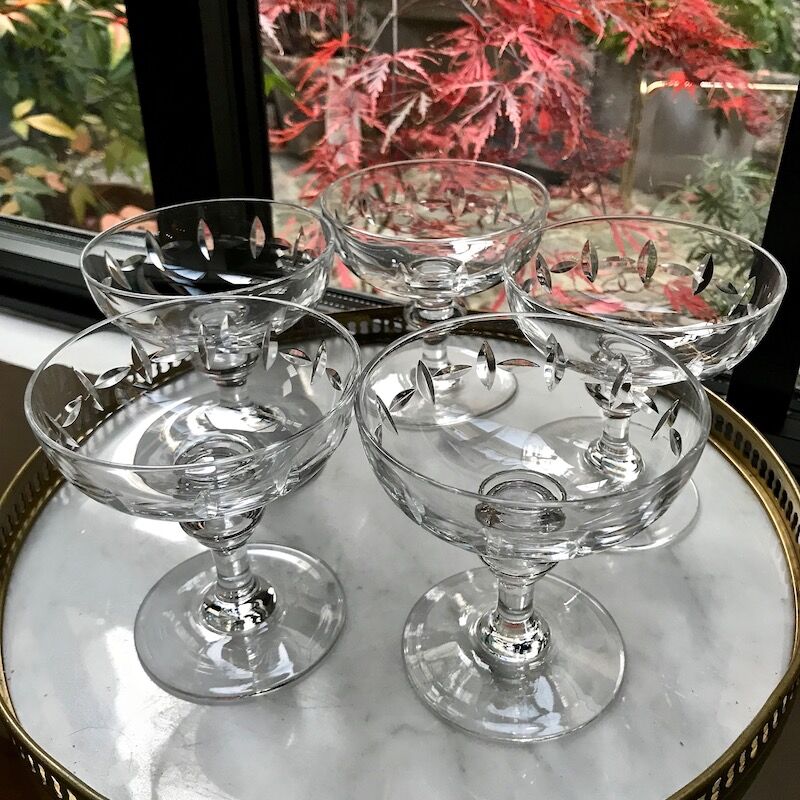 Crystal champagne cups