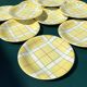 Dessert plates Salins France towel pattern from the 50s-60s.