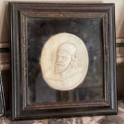 Sculpted ivory portrait suite, England circa 1880, sold in accordance with CITES regulations.