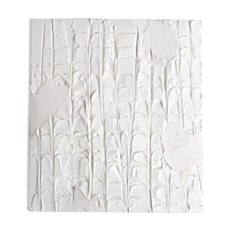 Tableau, peinture blanche texturée de Vincent Dufresne, 2017