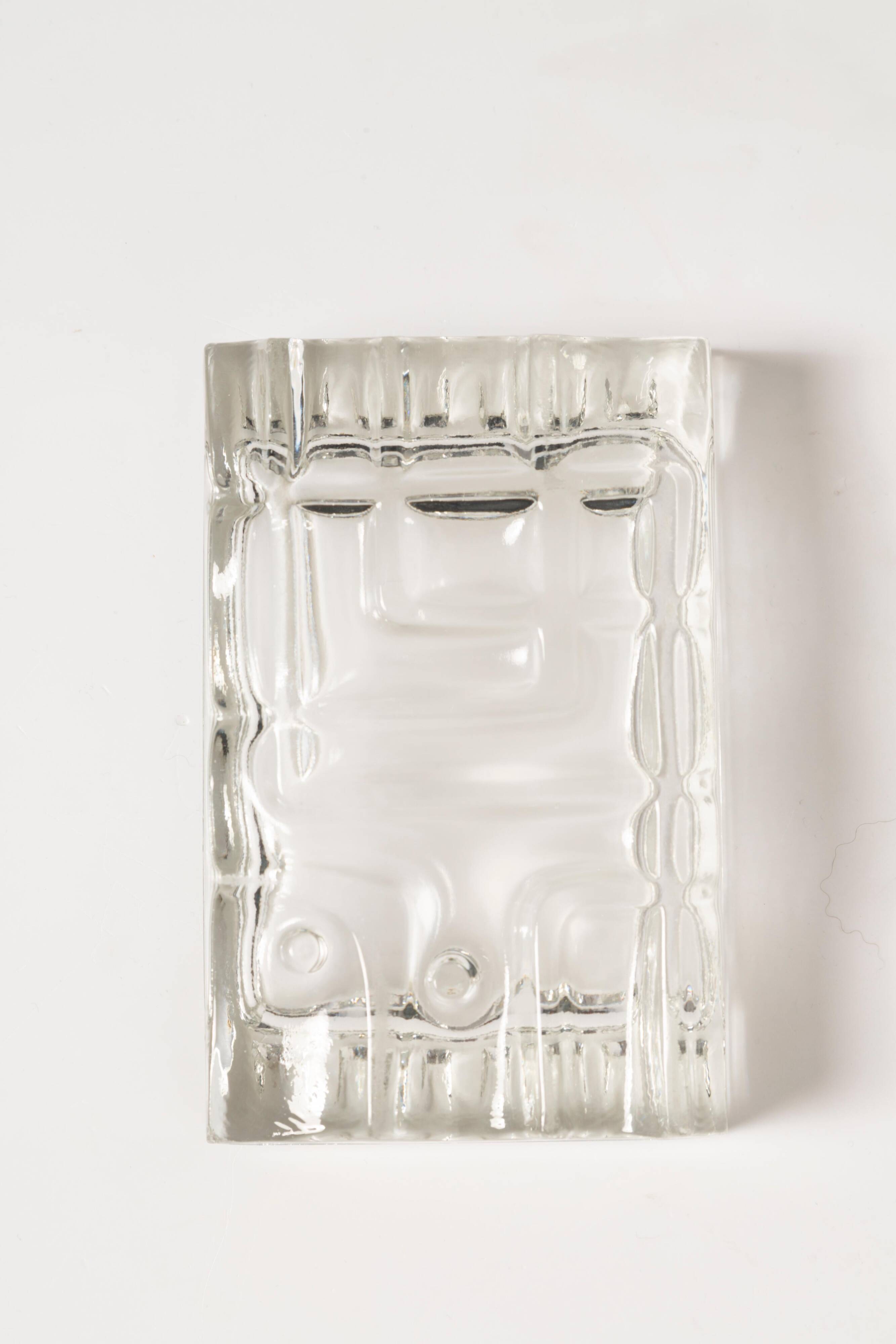 Transparent Glass Ashtray Bowl, 1970s, Italy