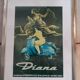 Cadre avec ancienne affiche publicitaire Diana