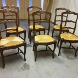 Regence chairs in straw-covered oak