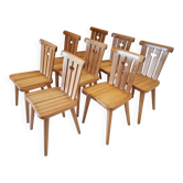 Göran Malmvall, Ensemble '8' with pine chairs, Sportstugemöbler / Scandinavian Modernity