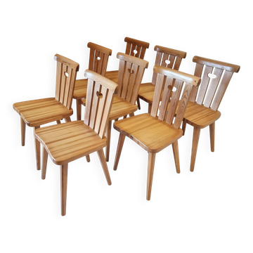 Göran Malmvall, Ensemble '8' with pine chairs, Sportstugemöbler / Scandinavian Modernity