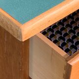 1950s schoolmaster's desk in solid oak