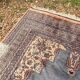 Vintage Persian Moud Carpet Handwoven Wool 240x160 Iran Oriental Old Salon