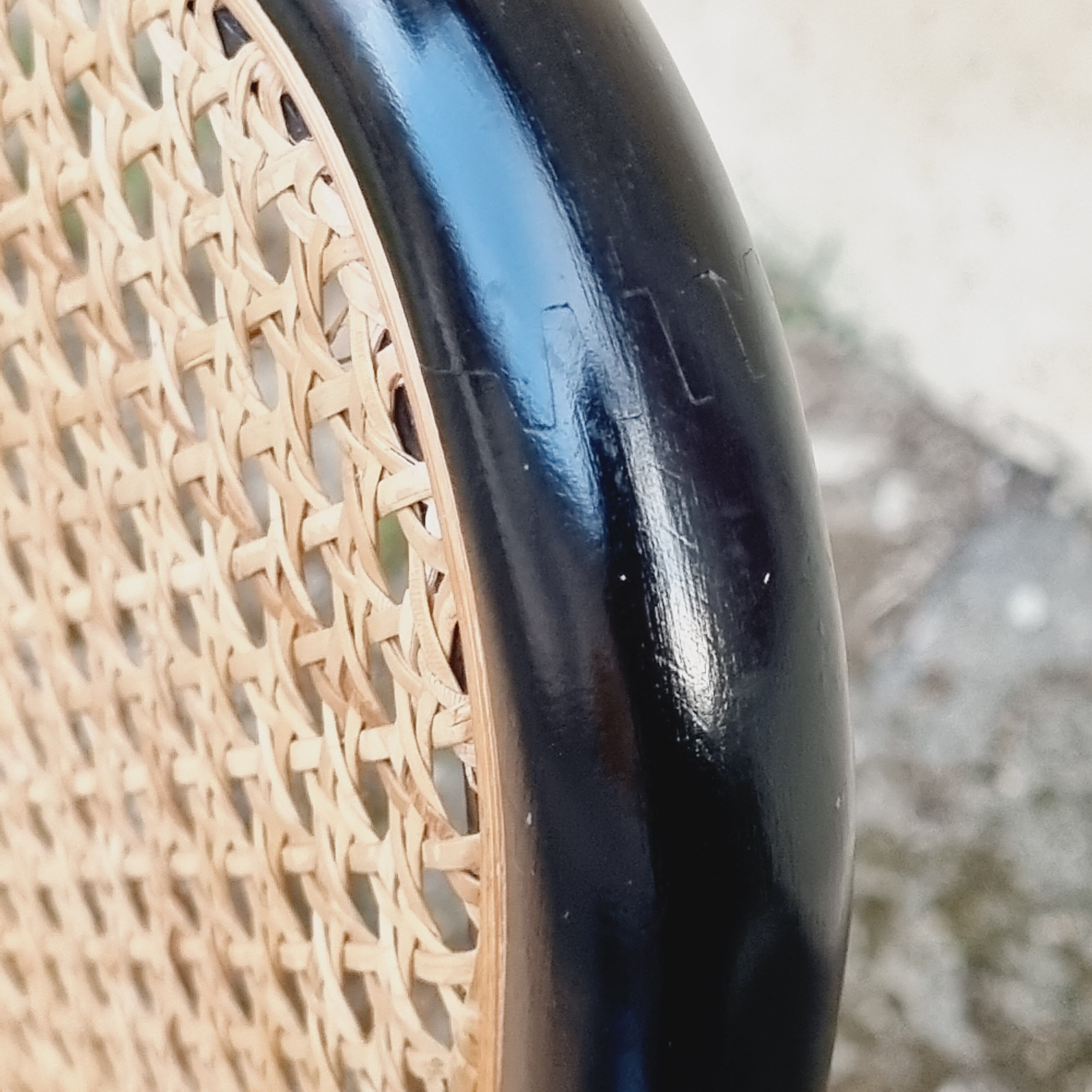 Armchair Cesca B64 black and wicker